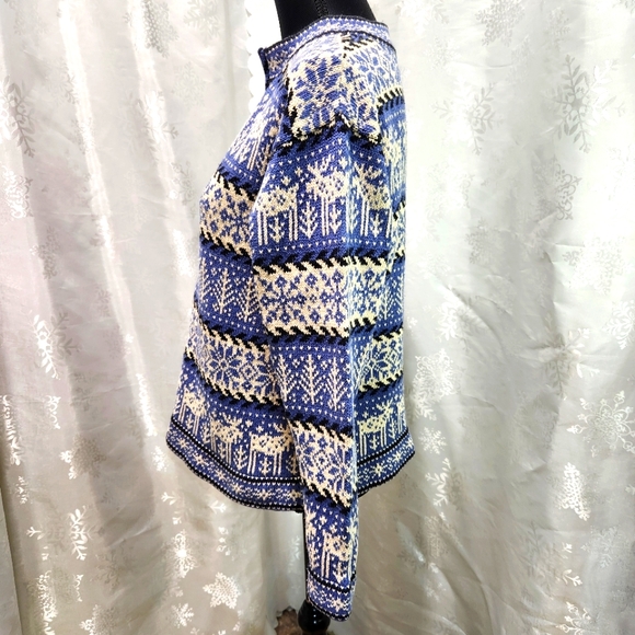 Fair Isle NOMADIC TRADERS Knit VTG Winter Holiday Pullover Sweater (M) - Picture 6 of 13